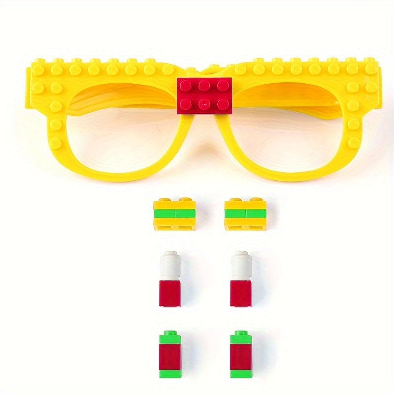 Creative Building Blocks Eyeglasses DIY Small Particle Blocks Quirky Toys