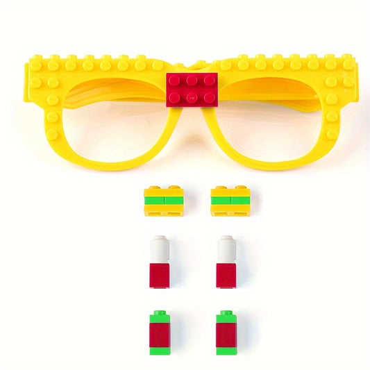 Creative Building Blocks Eyeglasses DIY Small Particle Blocks Quirky Toys