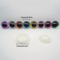 20pcs Glitter Safety Eyes for DIY Craft Teddy Bear Toy