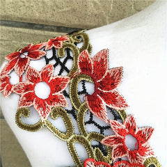 1pc Flower Venise Lace Sewing Applique Lace Collar Neckline DIY Craft