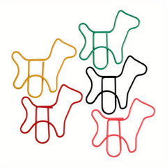 24pcs Animal Series Paper Clips Colorful Puppy Bookmark Clip