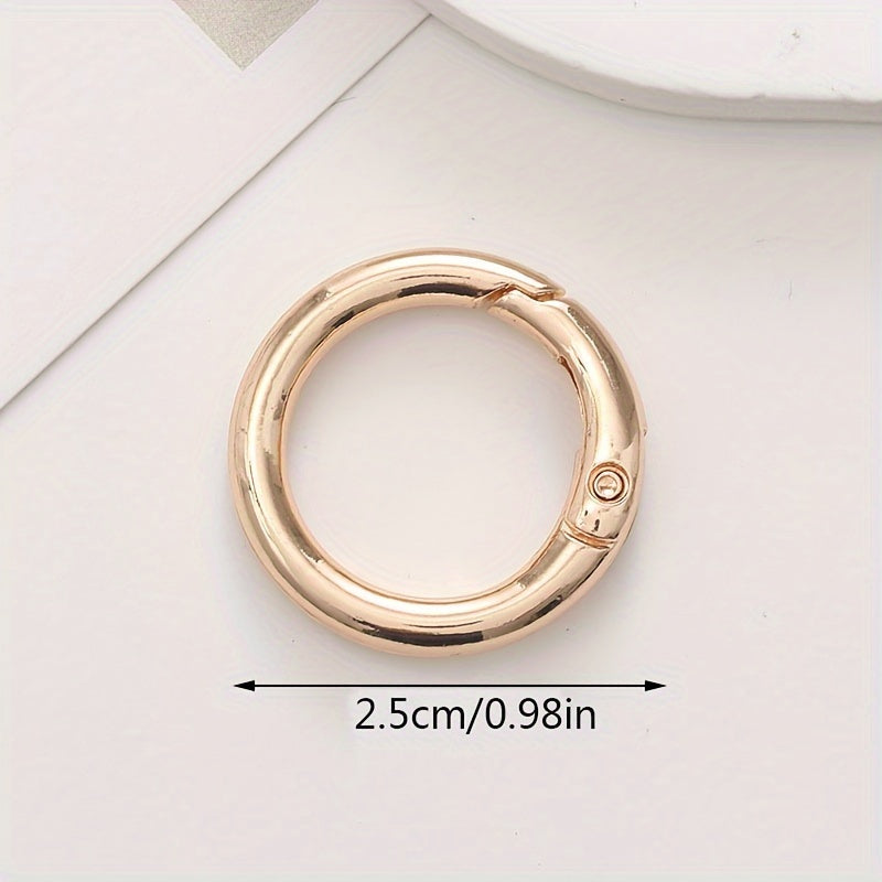 5pcs 6 Zinc Alloy Spring Buckle O Shaped Keychain Bag Accessories