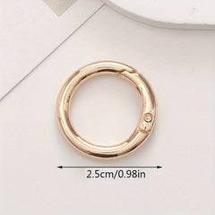 5pcs 6 Zinc Alloy Spring Buckle O Shaped Keychain Bag Accessories