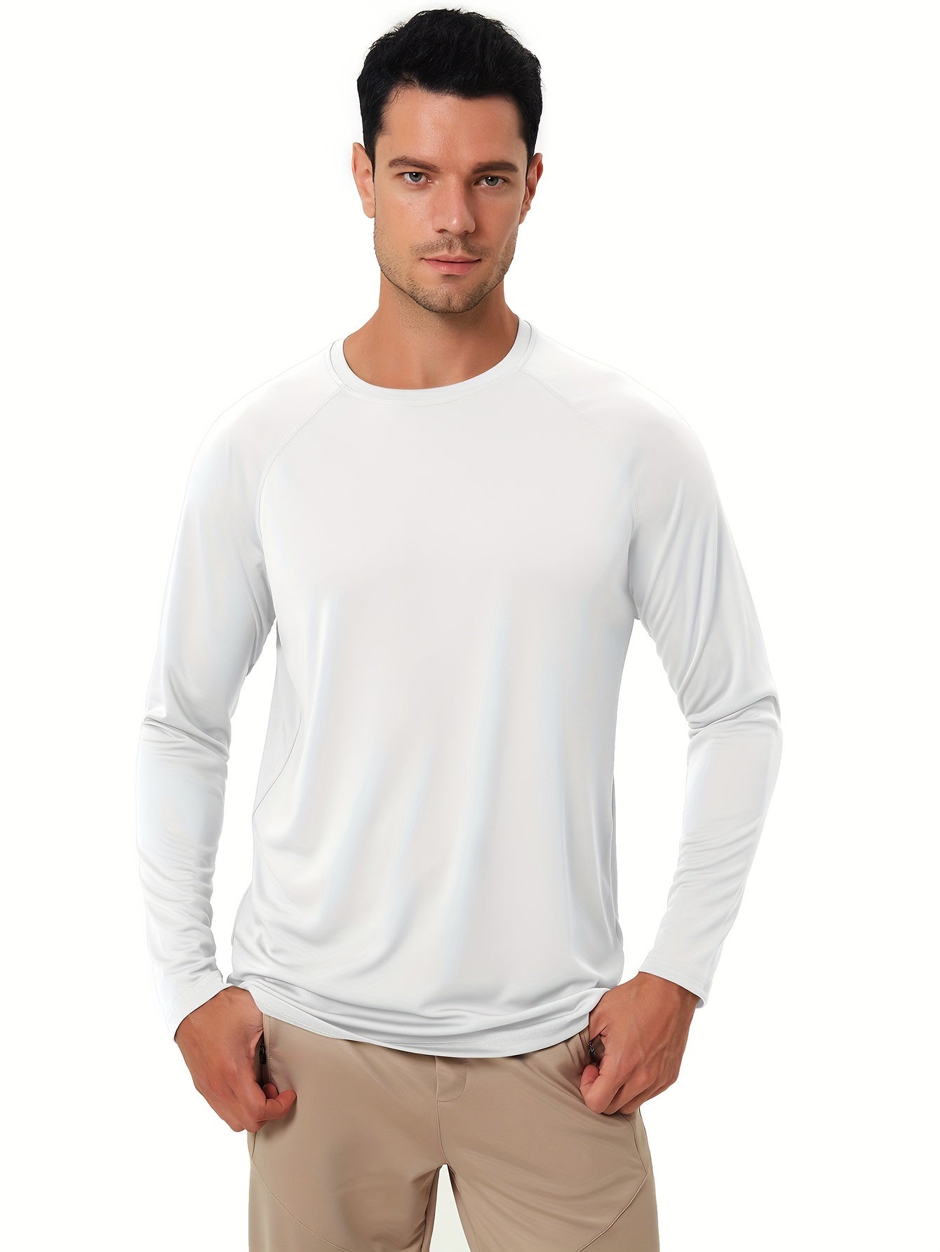 Men's UPF 50 Sun Protection Shirt Active Quick Dry Long Sleeve Rash Guard