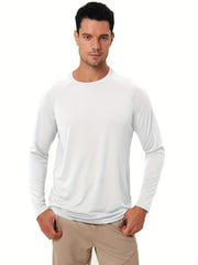 Men's UPF 50 Sun Protection Shirt Active Quick Dry Long Sleeve Rash Guard