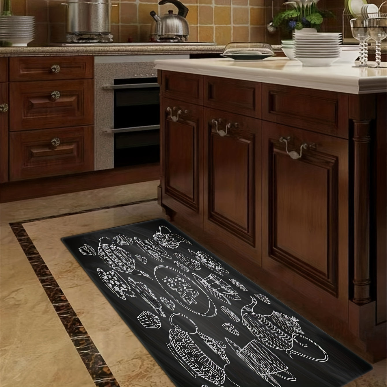 Soft Anti Fatigue Kitchen Rug Waterproof Non Slip Set Runner Rug