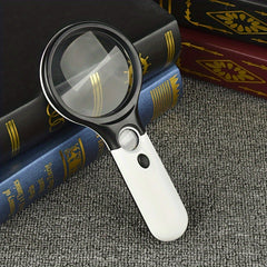 LED Handheld Magnifying Glass 3X with 10X Illuminated Loupe