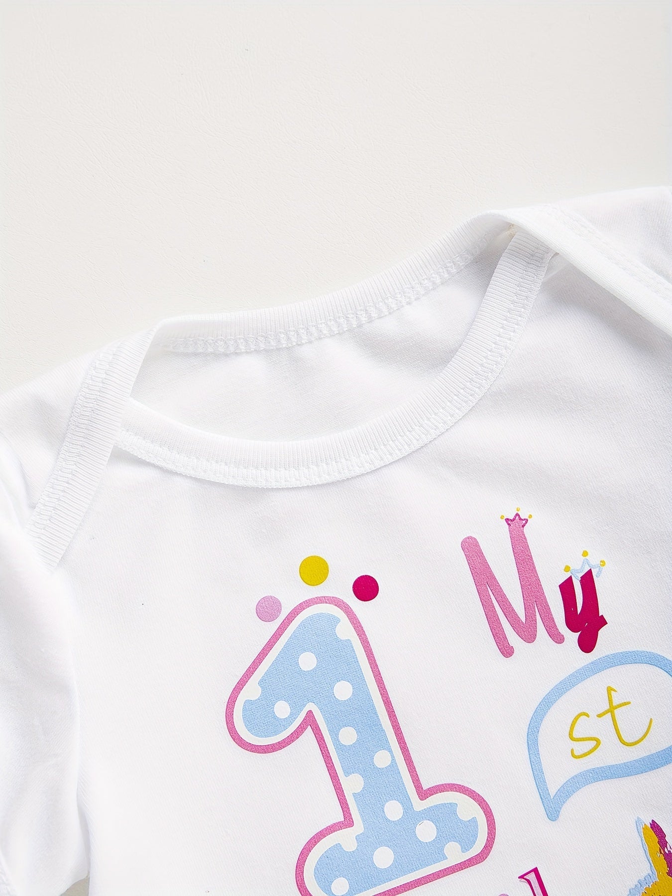 3pcs Baby My 1st Birthday Onesie & Tutu Set