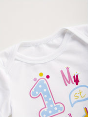 3pcs Baby My 1st Birthday Onesie & Tutu Set