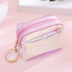 Portable Laser Coin Purse Zipper Storage Bag For Girls