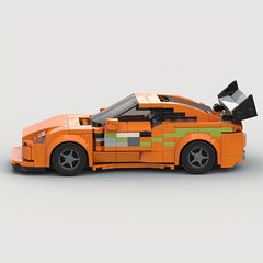 371pcs Orange Racing Car Classic MOC Speed Supercar Building Block Set