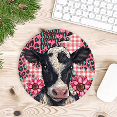 Cow Mouse Pad Non slip Rubber Base Comfortable Waterproof Mouse Pad for Computer