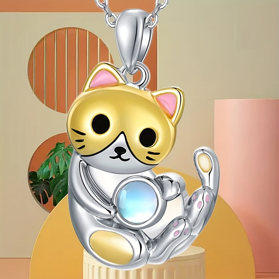 Yellow Cat Necklace Men And Women Banquet Jewelry Couple