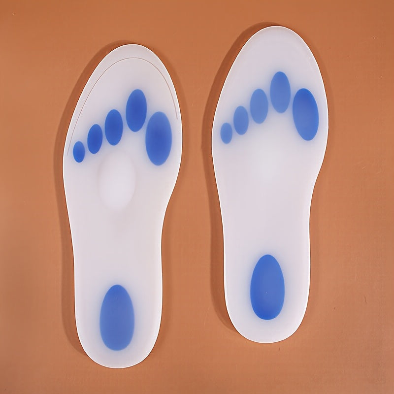 Silicone Insoles Full Sole Pads Plantar Fasciitis Heel Spurs Support