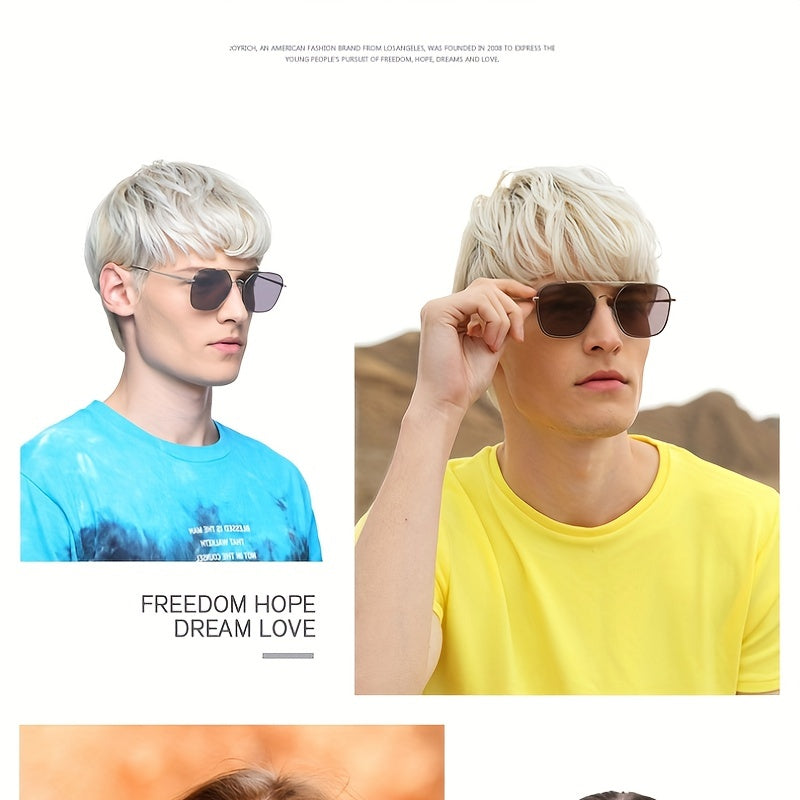 Men's Square Frame Sunglasses UV Protection for Sports