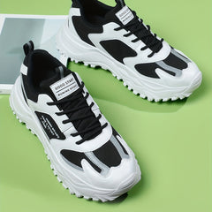 Women's Platform Chunky Sneakers Lace Up Running Shoes