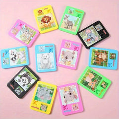 6pcs Sliding Puzzle Toys for Ages 6 Cartoon Animal Slider Puzzles
