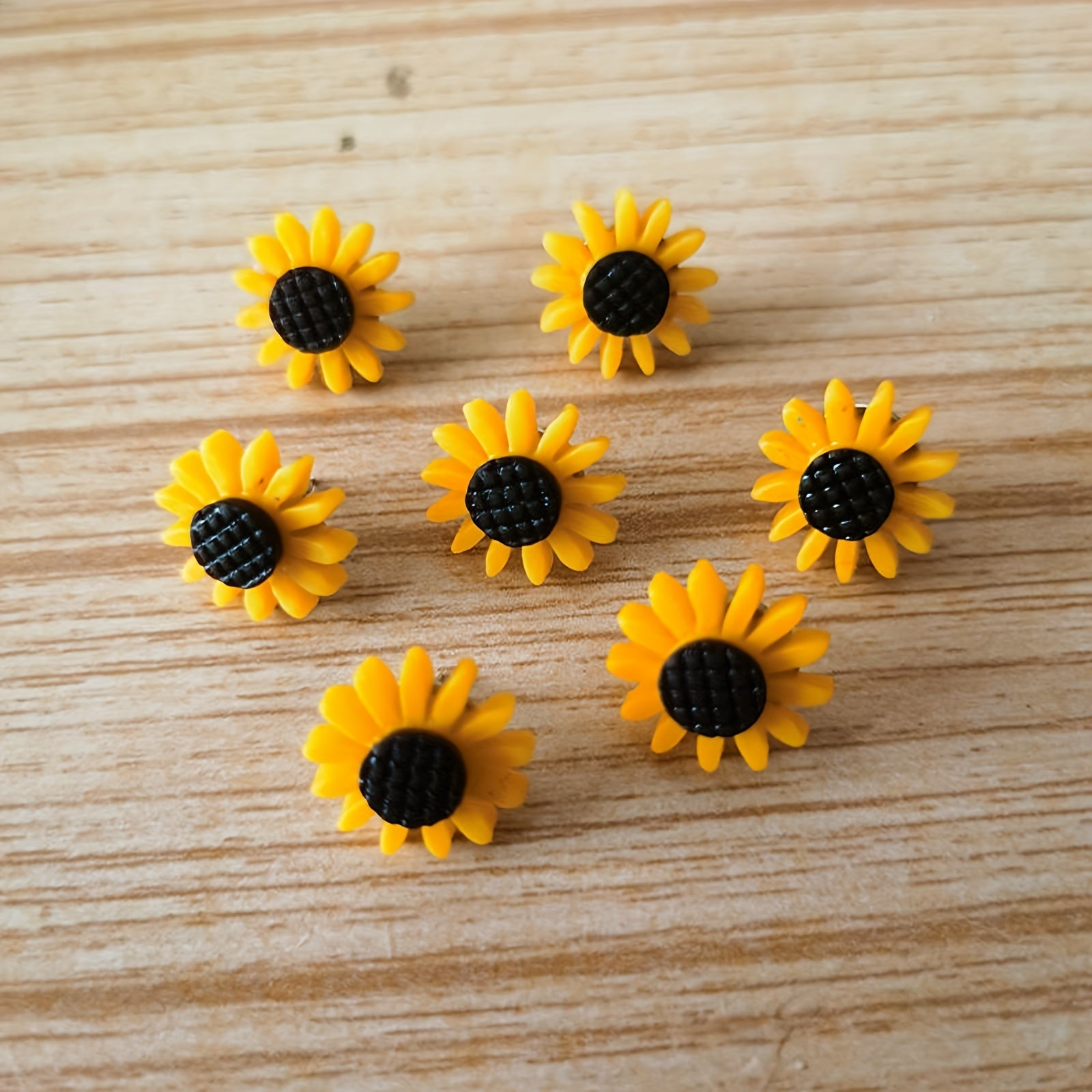 40pcs Sunflower Push Pins Cork Board Tacks For Photos Wall Maps