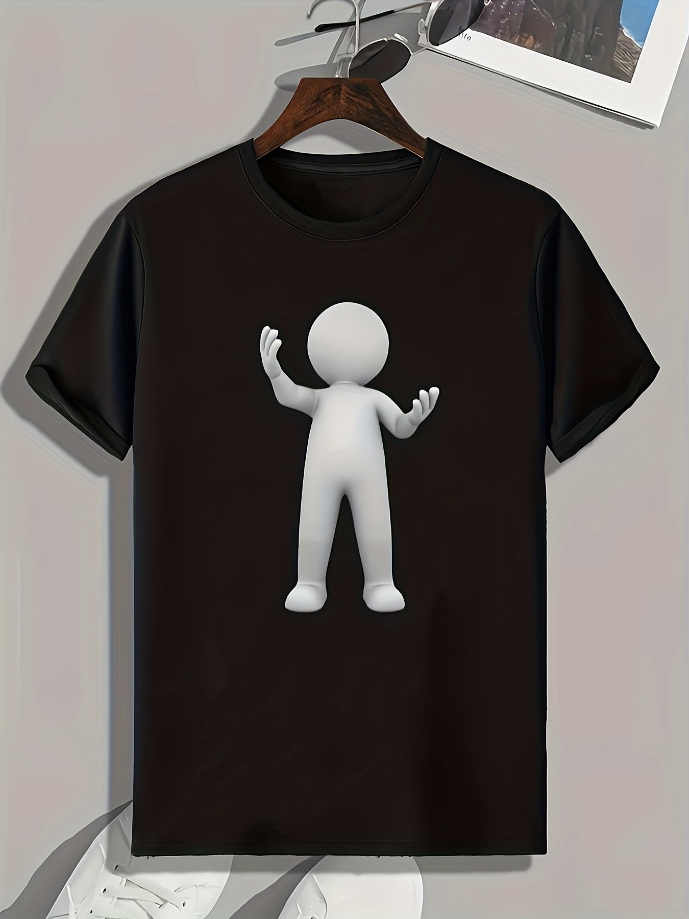 Abstract Pattern Print Mens Graphic T shirt for Summer