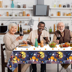 3pcs Disposable Plastic Tablecloth Halloween Party Supplies