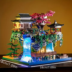 Mini Peach Blossom Pond Building Block Set - Chinese Architecture Model