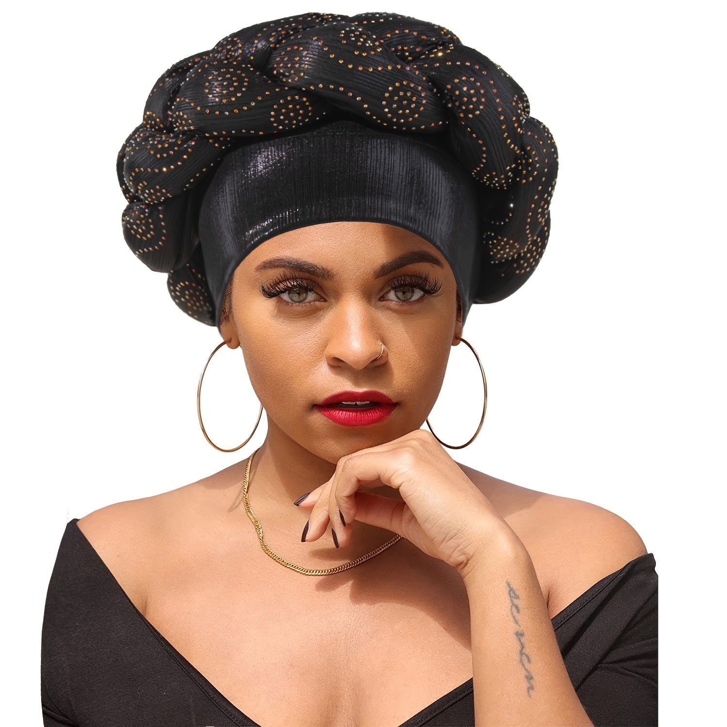 Twist Nail Bonnet Casual Turban Solid Women Headscarf Headwarp