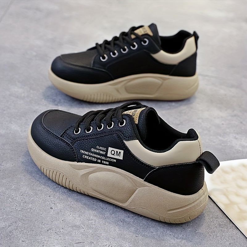 Women's Low Platform Sneakers Lace-up Running Shoes