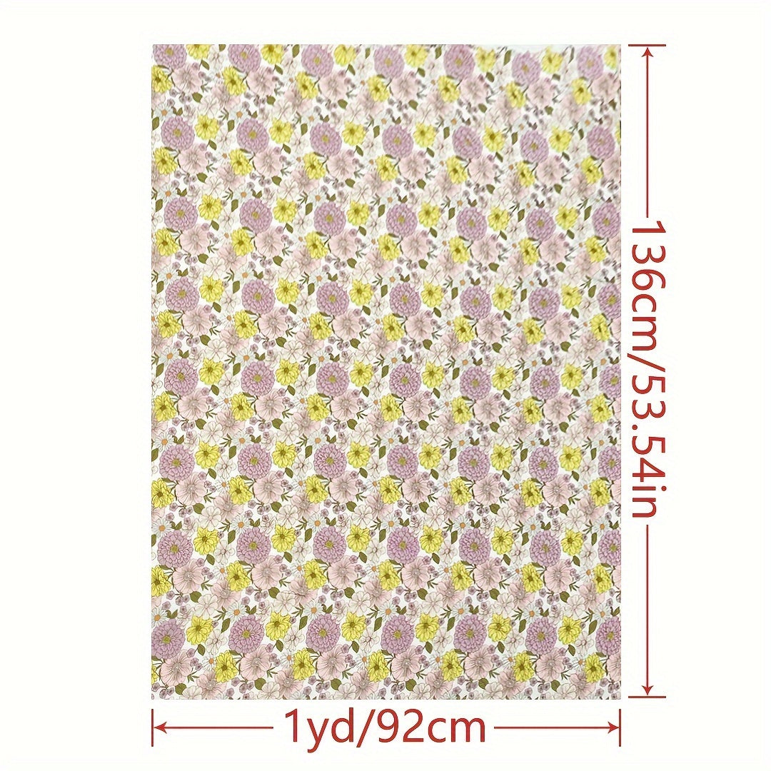 1yd Faux Cotton Fabric for DIY Clothes - Cut Size