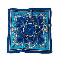 Geometric Flower Pattern Square Scarf