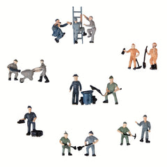 1/87 Railway Worker Model Set - Fun Toy For Kids