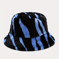 Unisex Sunshade Plush Bucket Hat for Outdoor Travel