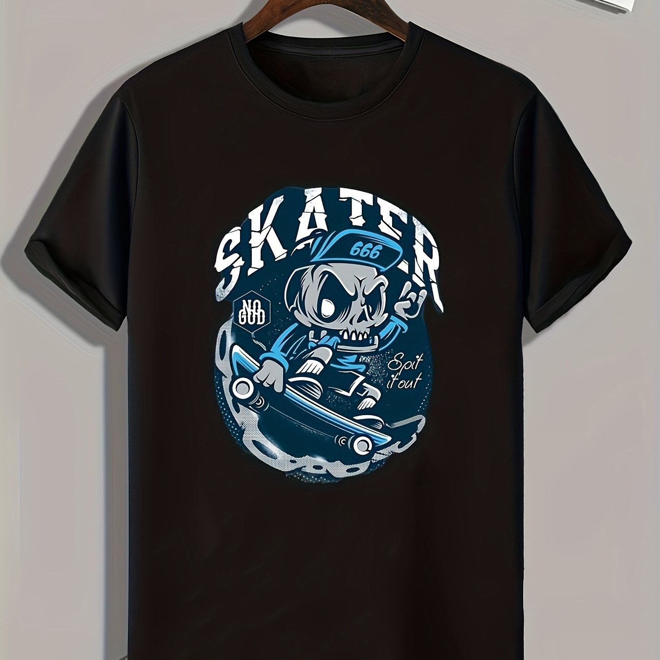 Skater Print Men's Graphic T shirt for Summer