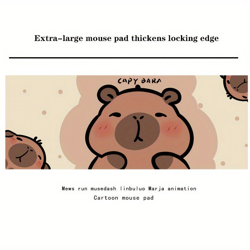 80x30cm Capybara Mouse Pad - Oversized Desk Pad