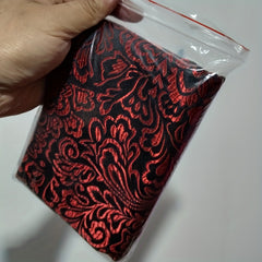 Jacquard Brocade Damask Fabric Red Handbag Sewing Cloth Tela 35 4x29 5in