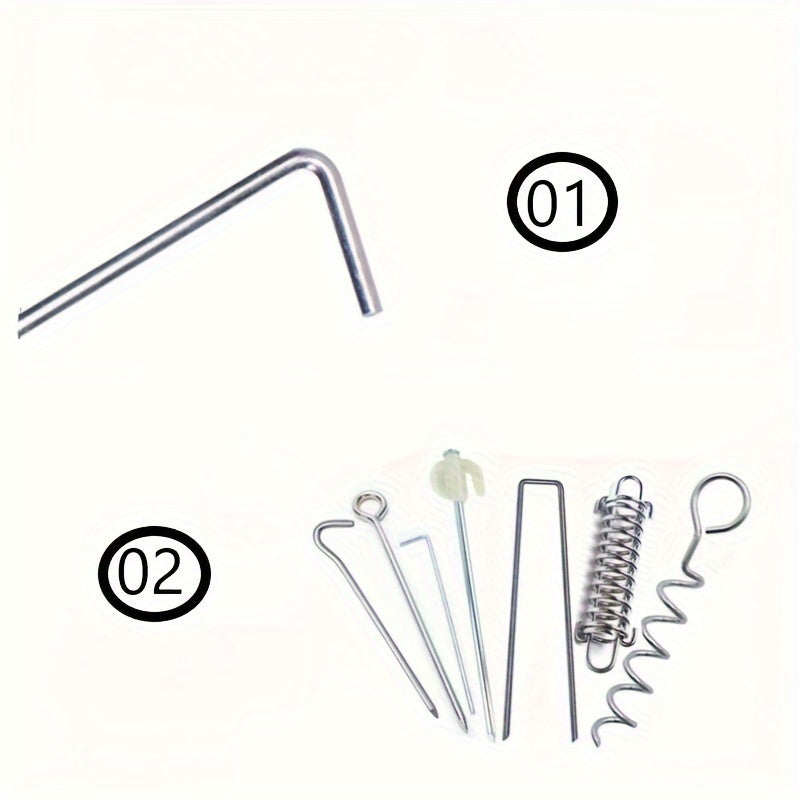 10pcs Luminous Fluorescent Ground Nails Tent Canopy Pegs Stakes