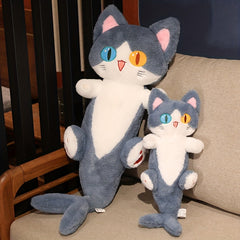 Shark Cat Plush Toy with Pink Accents Soft Stuffed Animal