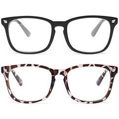 2pcs Round Light Blocking Glasses Spectacles Lens Unisex