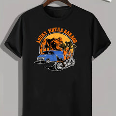 Car And Motorcycle Print Men's Graphic T shirt Casual Comfy Tees For Summer