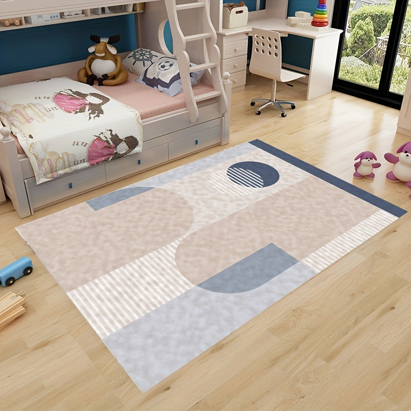 Fluffy Faux Wool Area Rug Non-slip Modern Large Carpet
