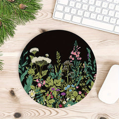 Floral Print Mouse Pad Non Slip Rubber Base