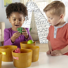 Farmer's Market Sorting Set Toy for Toddlers Pretend Play Food Set