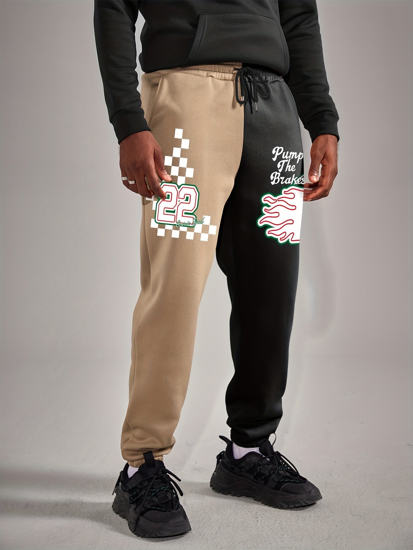 Coconut Tree Print Men's Drawstring Sweatpants Loose Jogger Pants