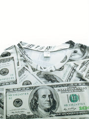 Men's Money Graphic 3D Print T shirt Active Shorts Set