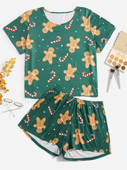 Gingerbread Man & Lollipop Print Lounge Set