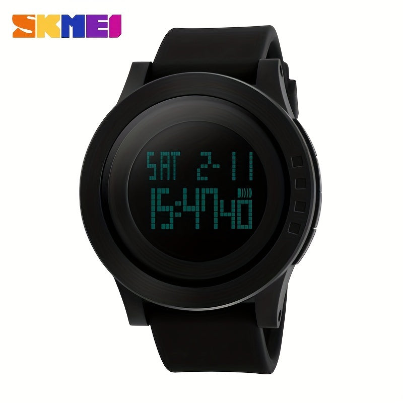 Unisex Sporty Round Electronic Watch Waterproof Casual Military Wristwatch