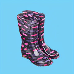Women's Waterproof High Tube Rain Boots Wear Resistant Non Slip