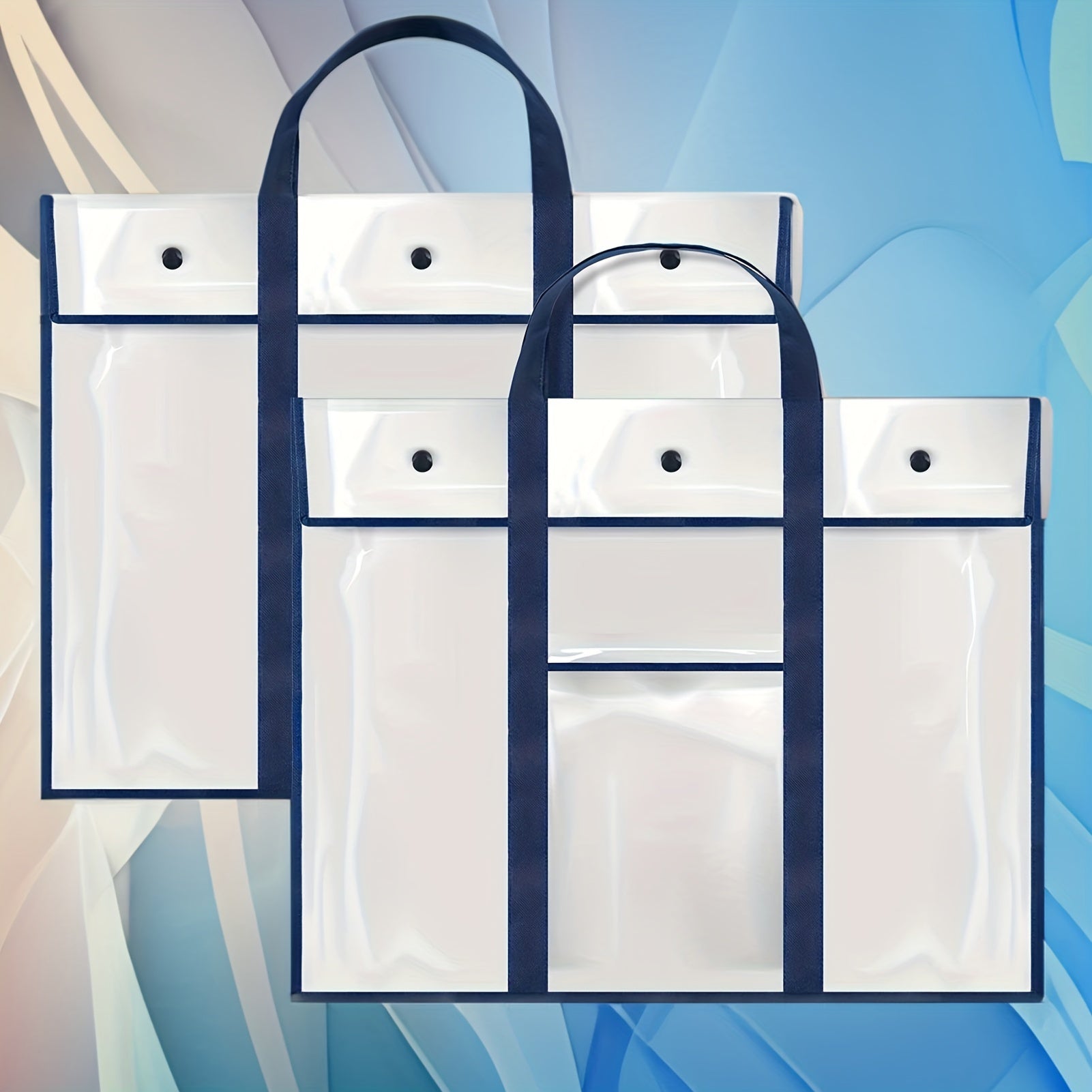 2pcs Large Poster Storage Bag Bulletin Board Holder Art Portfolio Organizer