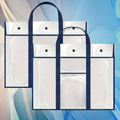 2pcs Large Poster Storage Bag Bulletin Board Holder Art Portfolio Organizer