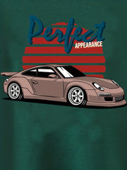 Boys Racing Car Print Hooded Sweatshirt for Spring Fall