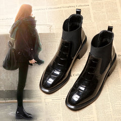 Women's Block Heel Chelsea Boots Slip On Ankle Boots